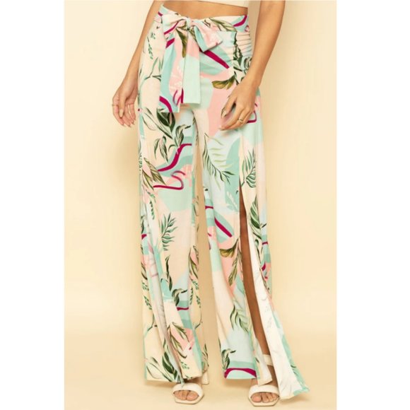 Anthropologie High Rise Boho Floral Wide Leg Flowy Relaxed Fit Bohemian Pants - Picture 11 of 11